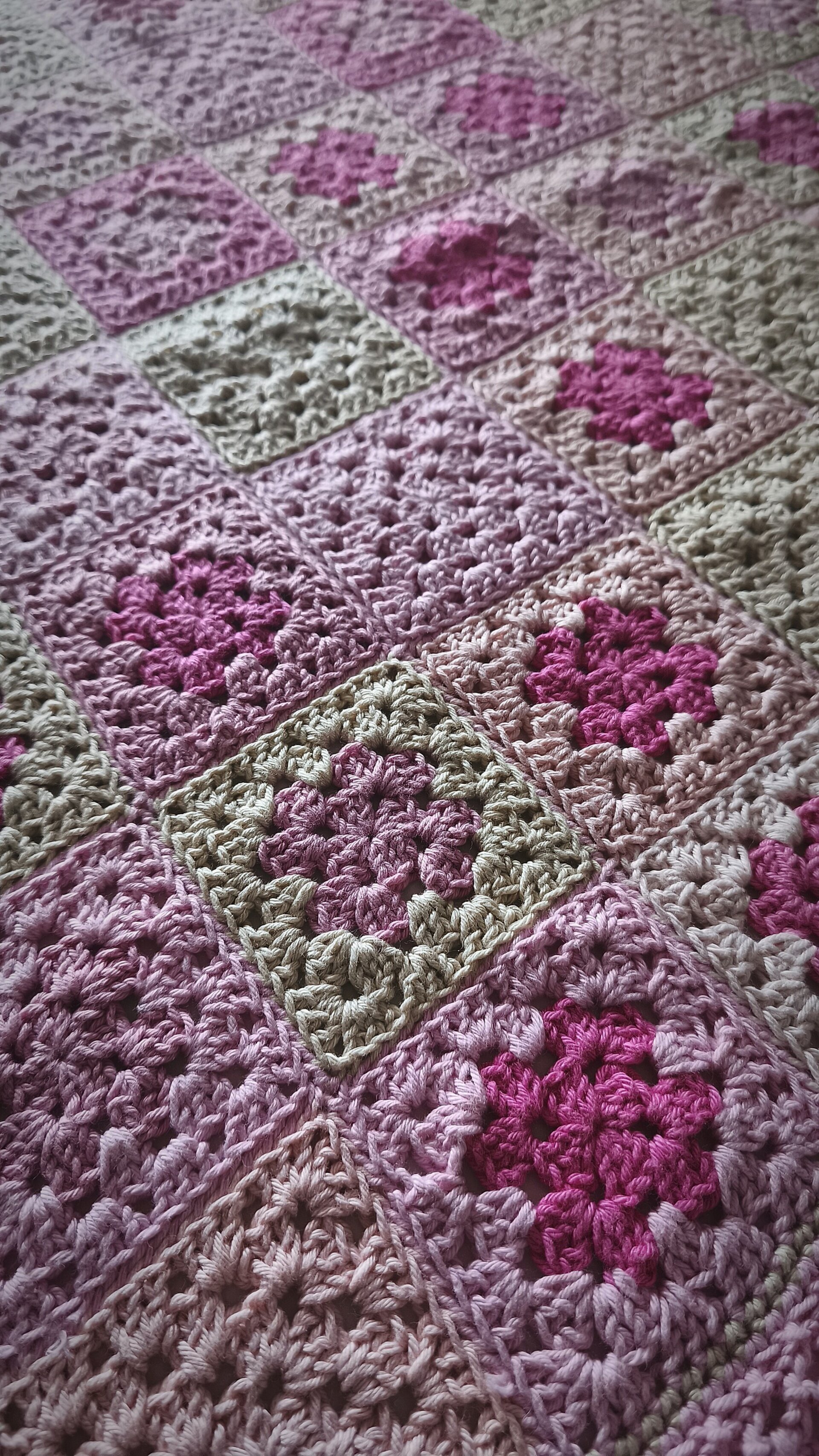 "Prima Rosa💕" Mantita bebe al crochet / ganchillo - Puro algodòn - 7