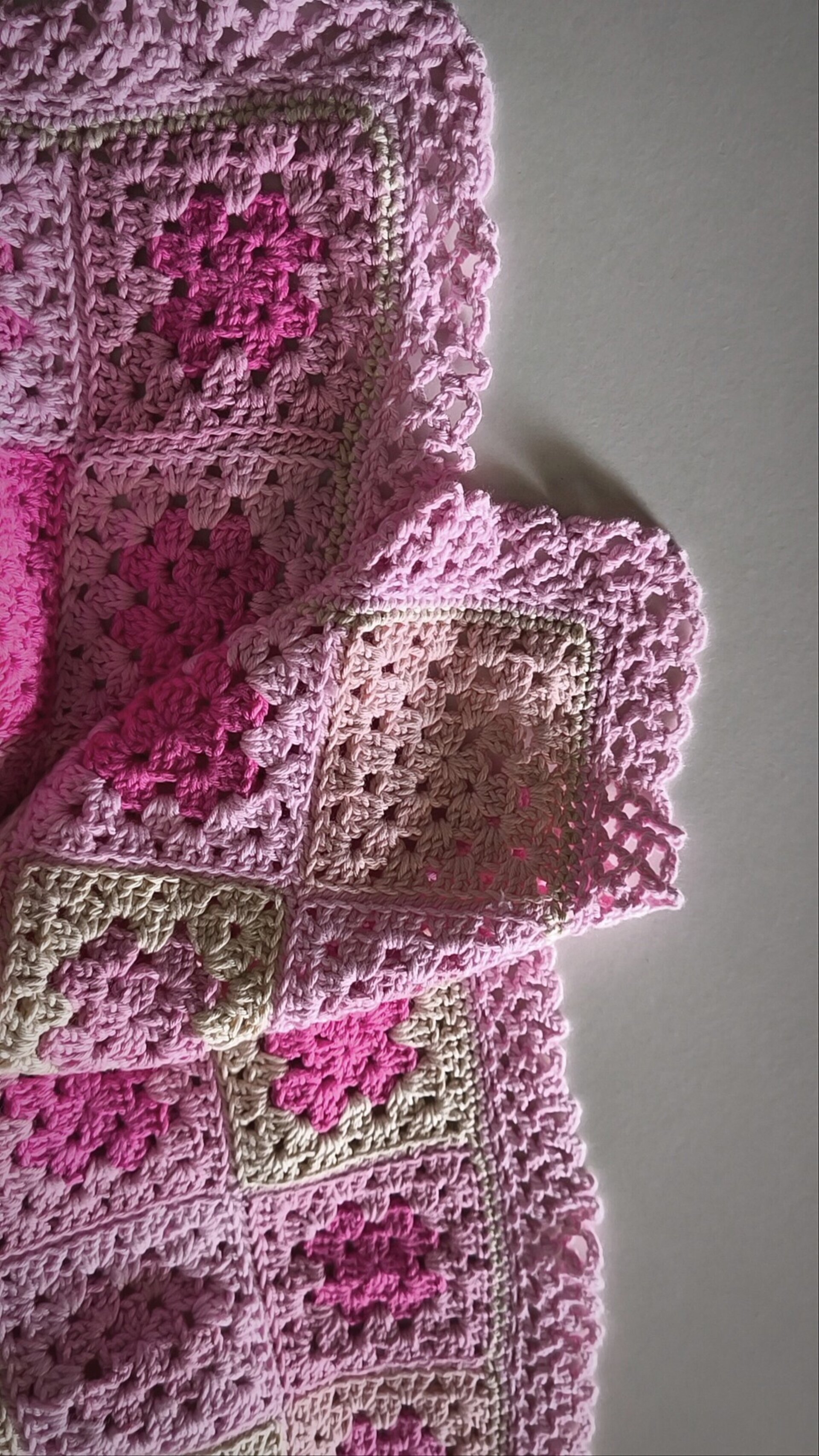 "Prima Rosa💕" Mantita bebe al crochet / ganchillo - Puro algodòn - 6